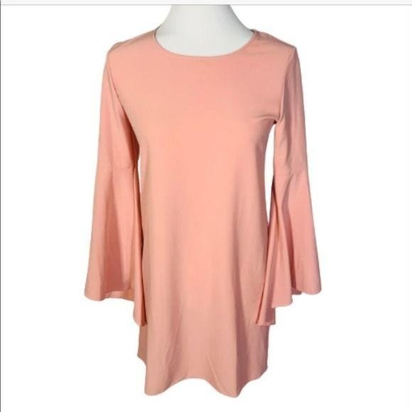 Aqua Casual Dress Crepe Shift - Blush NWT XS Womens - Picture 3 of 8